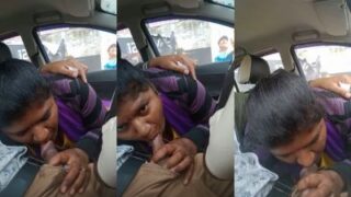 Istri Orang Lain Nikmatin Kontol Suaminya Di Mobil, Sementara Cowok Tamilnya Cuma Nonton Doang