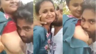 Cewek Seksi Dijilat Teteknya Kencang Di Luar Ruangan Sama Pacarnya.